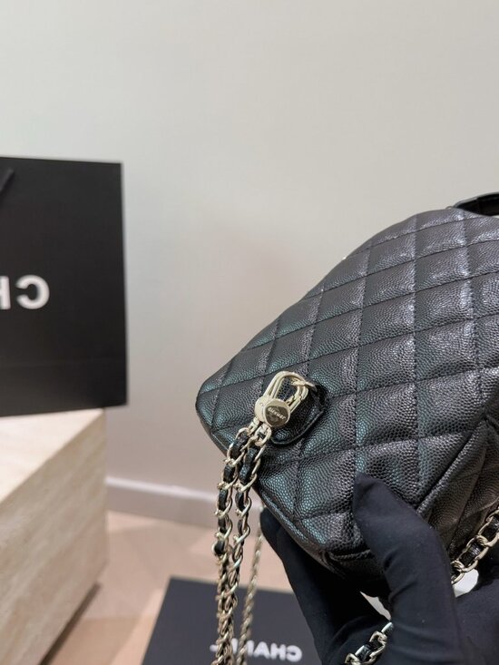 Chanel 24C Classic Mini Backpack Black Caviar with Gold Hardware Crossbody - Picture 3 of 9